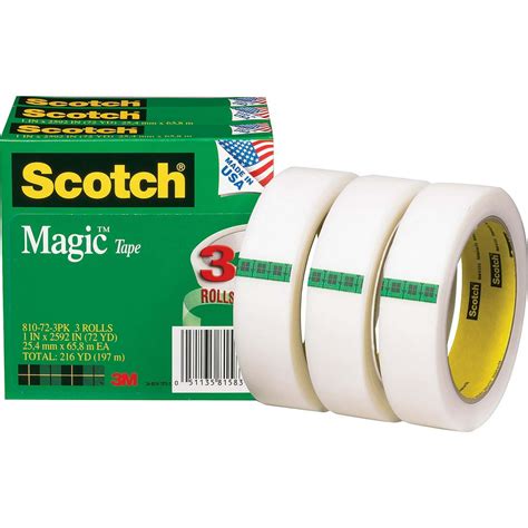 Scotch Magic Tape Matte Clear 3 Pack Quantity