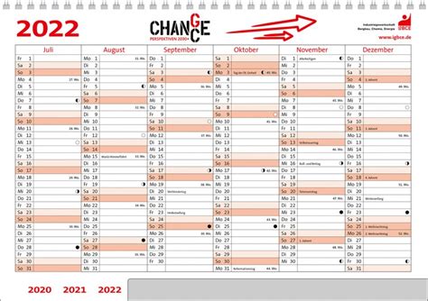 Kostenlose jahreskalender, monatskalender, wochenkalender etc. 10-Jahreskalender 2020-2030 - www.igbce-shop.de