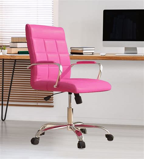 Buy Eva Executive Office Chair Pink Colour By Furniturstation Online