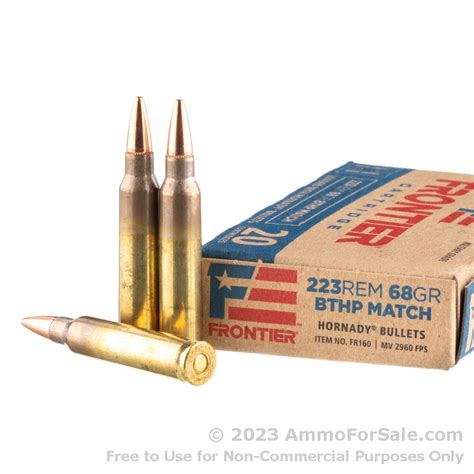 500 Rounds Of Discount 68gr Bthp Match 223 Ammo For Sale By Hornady
