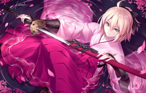 Anime Girl Kimono And Weapon Wallpapers Wallpaper Cave