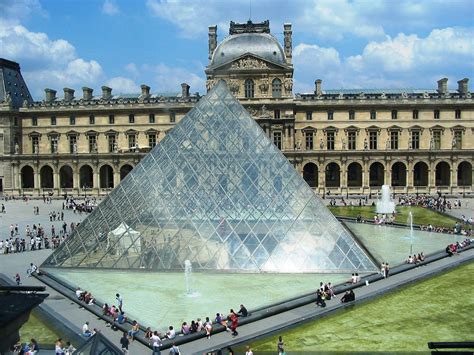 the stunning glass pyramid in the louvre designed by architect i m pei louvre pyramids