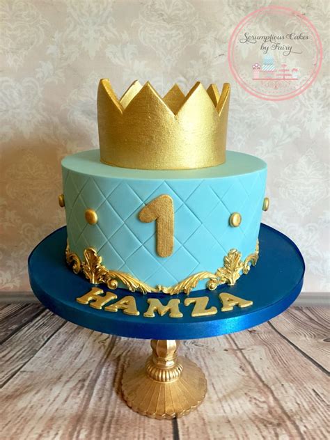 The perfect onemonth baby boy on camera. Little Prince first birthday cake | First birthday cakes ...