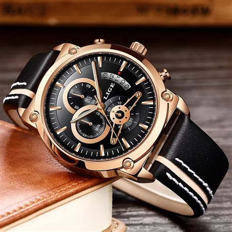 2019 Top Luxury Brand Lige Fashion Gold Watches Men Quartz Watch Male