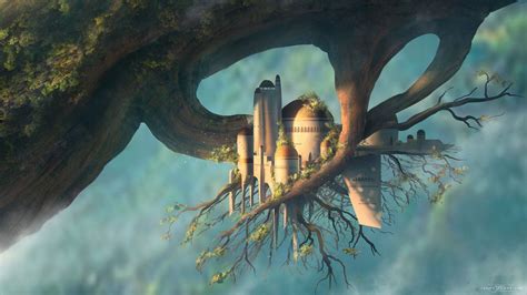 Treehouse Castle Brainstorm James Combridge Fantasy Landscape
