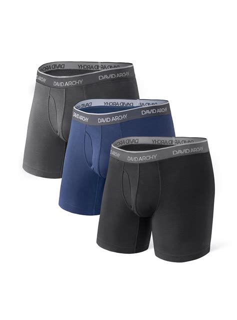 buy david archy adult mens underwear breathable bamboo boxer briefs 3 pack assorted color