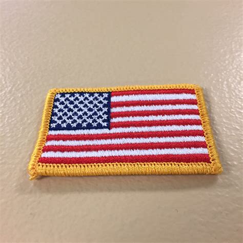 American Flag Embroidered Patch 2 18 X 1 38 Cruz Label Store