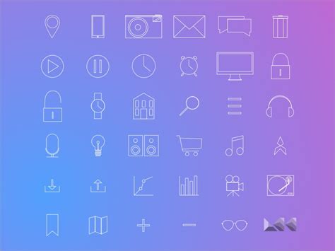 Minimal 1px Line Icons Search By Muzli