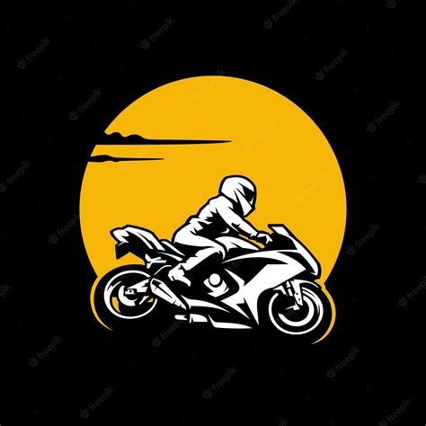 Premium Vector Biker Riding Motorcycle Logo Vector