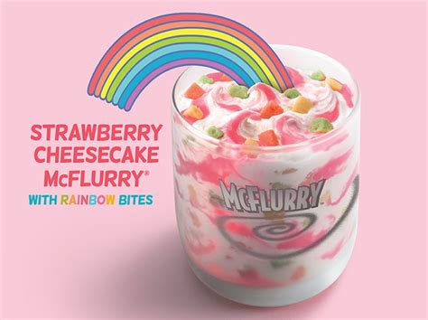 Unboxing Strawberry Cheesecake Mcflurry With Rainbow Bites Youtube