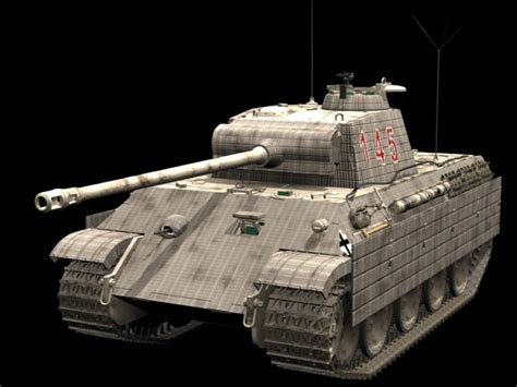 panzer v panther medium tank 3d model 3dsmax files free download cadnav