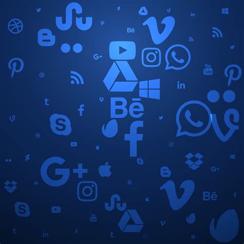 Social Media Icons Blue Background Descargue Gráficos Y Vectores Gratis