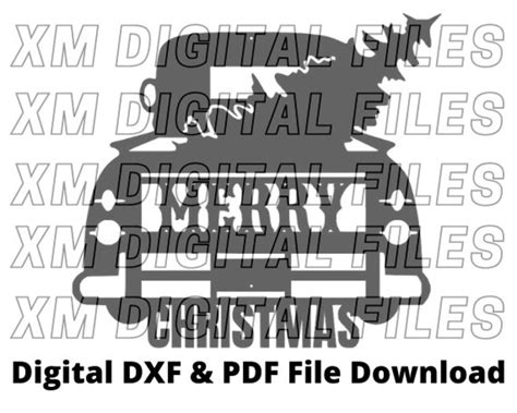 Merry Christmas Dxf File Dxf Digital Download Scaled Dxf File Wall