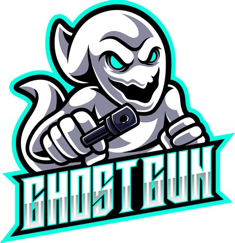 Ghost With Gun Esport Mascot Logo Design By Visink Thehungryjpeg
