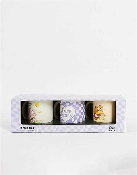 Typo X Care Bears Pack Of 3 Stackable Mugs Asos