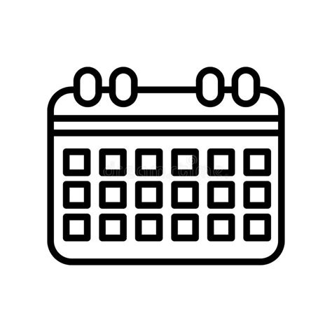 Calendar Icon Vector Isolated On White Background Calendar Sign Stock