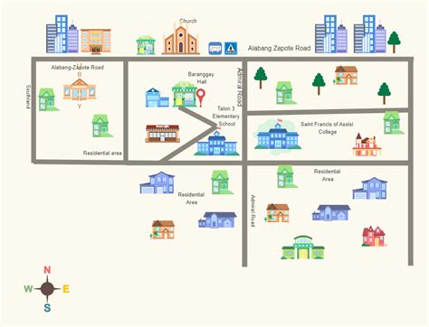 3d Directional Map Edrawmax Template