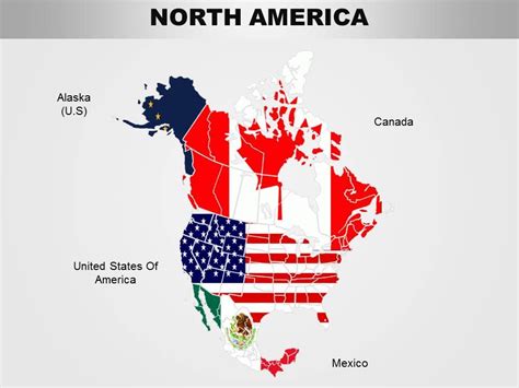 North America Continents Powerpoint Maps Presentation Graphics