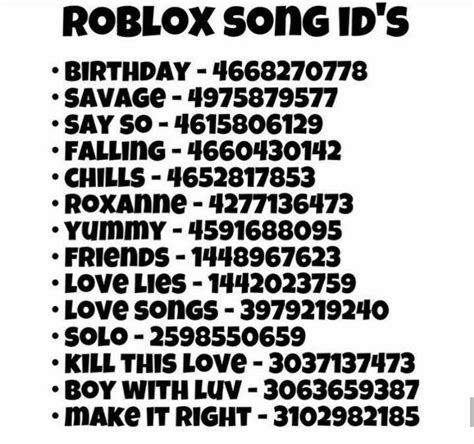 Pin By Belinta Takeuo On Roblox Codes Roblox Roblox Codes Id Music
