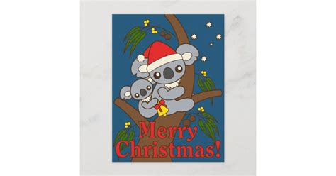 Christmas Koalas Holiday Postcard