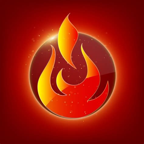 Fire Logo Design Sparkling Red Decoration Vectors Graphic Art Designs