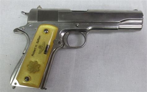 Identified Colt M1911a1 45 Acp Pistol Carried By A Ww2 Pilot Fully