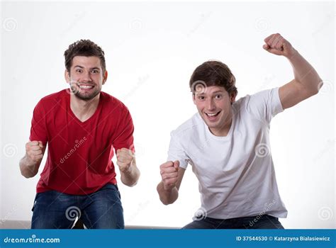 Happy Cheering Men Stock Photo Image Of Victory Smile 37544530
