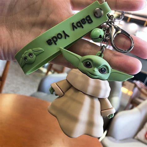 The Yoda Baby Keychain Mandalorian Cute Yoda Baby Keyring Starwars