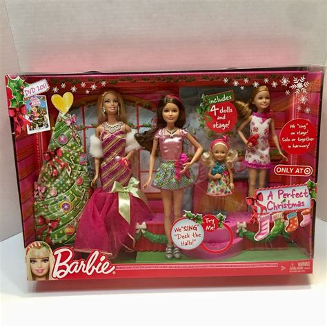 Barbie And Her Sisters A Perfect Christmas Dolls And Stage V6986 Target
