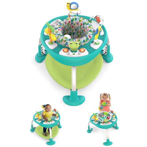 Bright Starts Bounce Bounce Baby In Activity Center Jumper Table Playful Pond Green