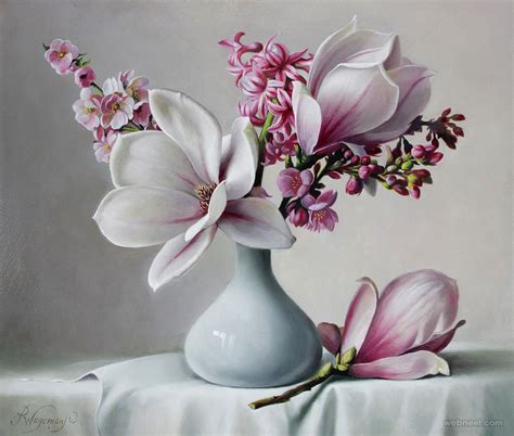 25 Hyper Realistic Flower paintings by Belgium artist Pieter Wagemans