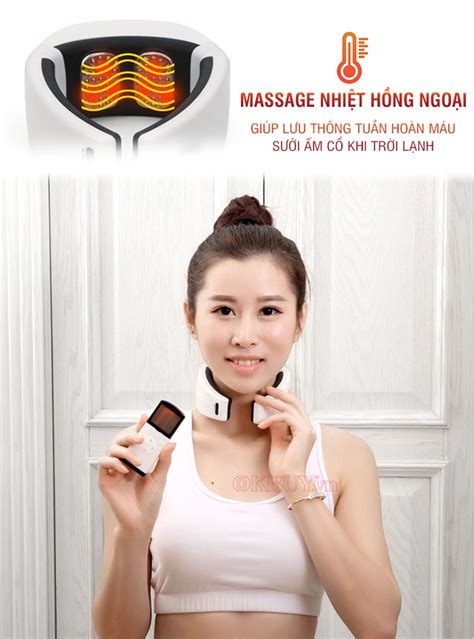 Máy Massage Cổ Xung điện Trị Liệu Miếng Dán Puli Pl 758 Rung Và Nóng