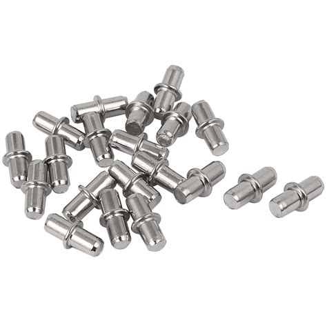 Cabinet shelf (wood/glass) support metal pins l15mm x d5mm x 4pcs cabinet shelf support metal pins total length : 5mm Metal Furniture Cupboard Shelf Pins Pegs Supports ...