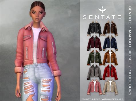 Margot Jacket Sentate On Patreon In 2021 Sims 4 Cloth