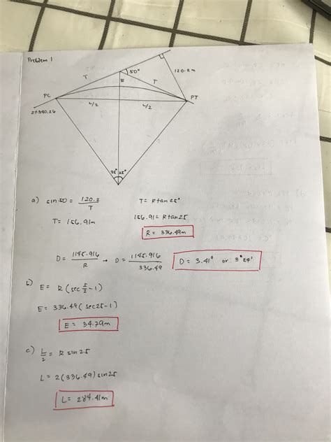 Solved Problem The Off Set Distance Of The Simple Curve From P T