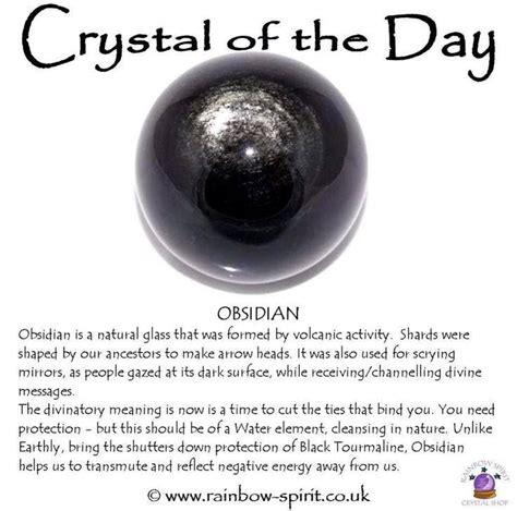 Crystal Of The Day Obsidian Crystals Crystals Healing Properties