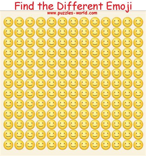 Find The Different Emoji Puzzles World