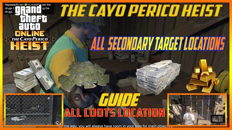 All Secondary Target Locations Guide Gta Online The Cayo Perico Heist