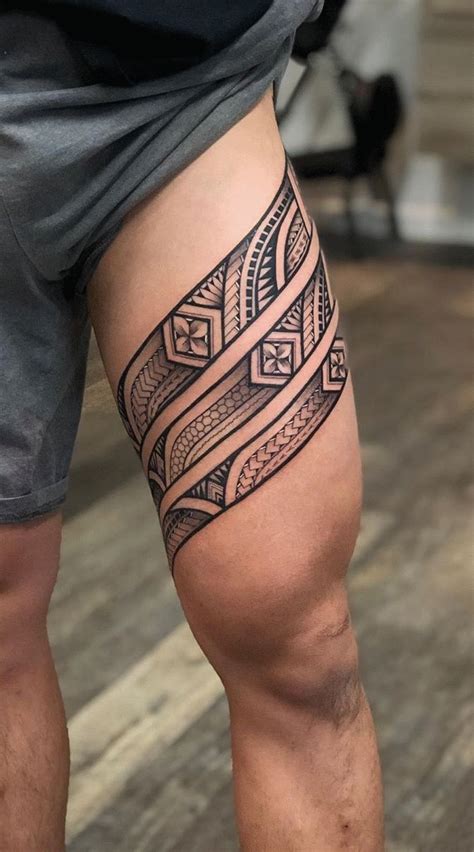 thigh tattoos for men tribal tattoo on hand