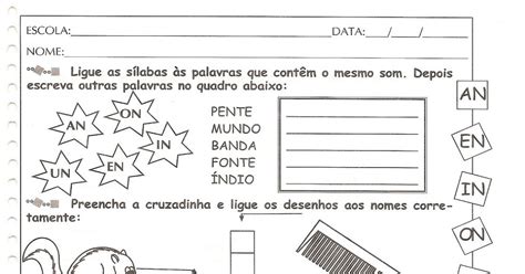 Atividades Com Sílabas Não Canônicas