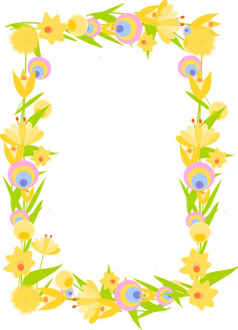 Free Digital Floral Frame Png And Diy Stationery Blumenrahmen