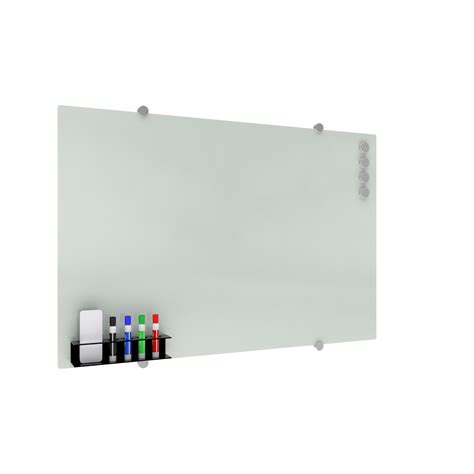 Ofm Core Collection Magnetic Glass Whiteboard With Magnetic Marker