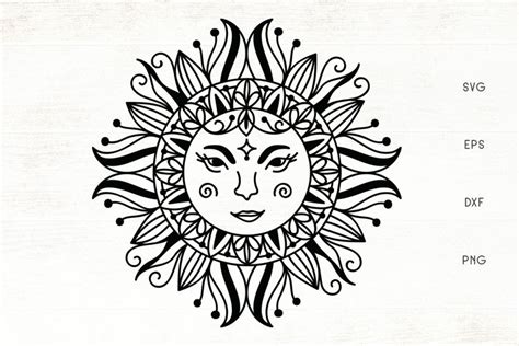 Sun Mandala Zentangle Sun Svg