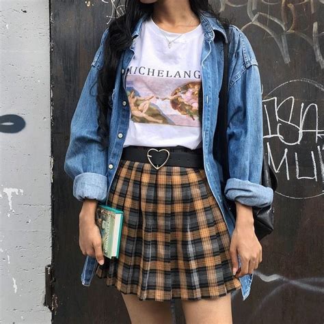 Looks Aesthetic Para No Tirar Tu Falda Del Uniforme Es La Moda