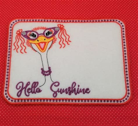 Hello Sunshine Mug Rug Embroidery Design. ITH 5x7 | Etsy