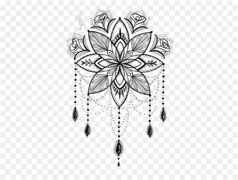 Flower tattoos are very popular in different kinds, sizes and colours. Tattoo artist Mandala Drawing - Lotus Print 510*668 ...