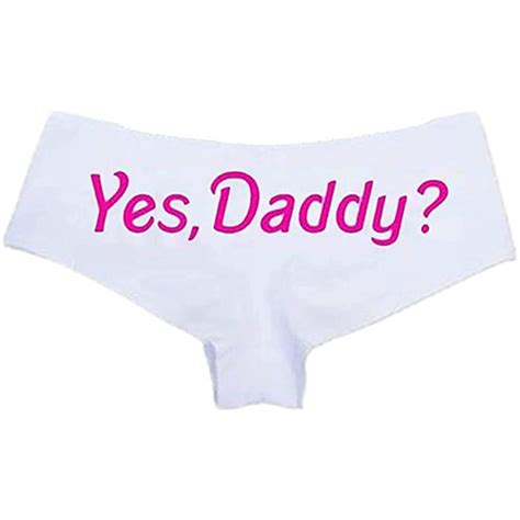 Buy Women Yes Daddy Panties Sexy Lady Funny Soft Letter Panties Briefs Knickers Lingerie Cotton