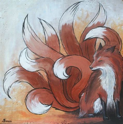 Nine Tailed Fox By Saraais Arte De Zorro Criaturas Mitológicas Arte De Criaturas Míticas