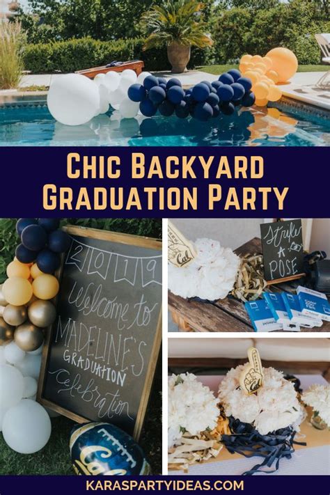 Host a memorable graduation party for a grad of any age. Chic Backyard Graduation Party | Outdoor graduation parties