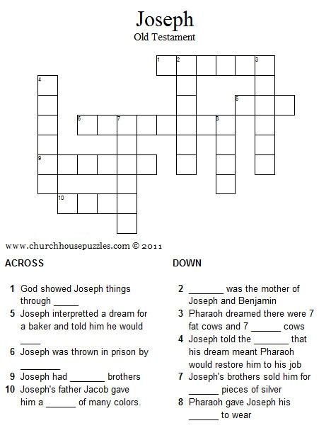 Joseph Crossword Puzzle